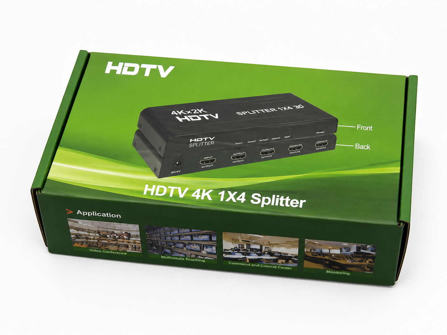 مقسم HDMI 4K منفذ واحد إلى 4 منافذ (HDMI Splitter 1×4) يدعم 3D و4K×2K
