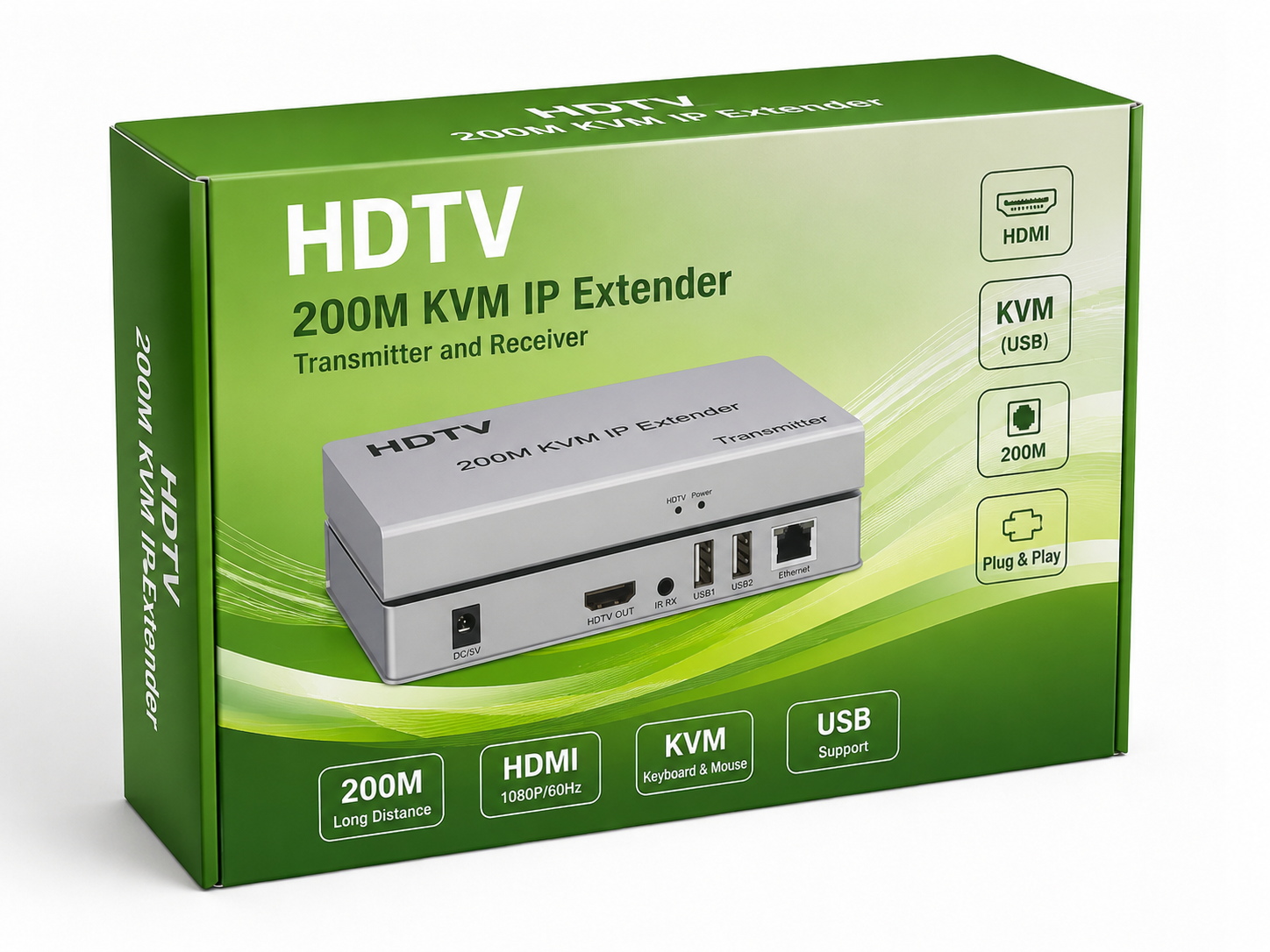 اكستندر HDMI KVM عبر الشبكة حتى 200 متر (HDMI KVM IP Extender 200)