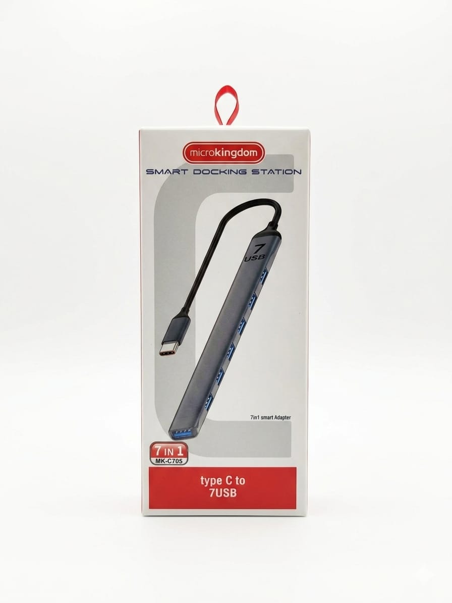 موزع USB3.0 بتصميم 7 في 1.من Typc to Usb