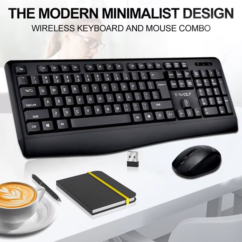 T-WOLF TF100 Wireless Keyboard & Mouse Set