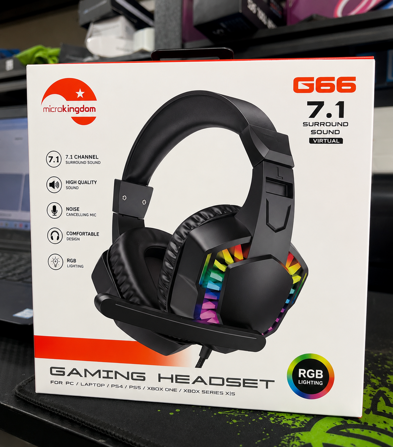 سماعة ألعاب Microkingdom G66 RGB 7.1 Gaming Heads