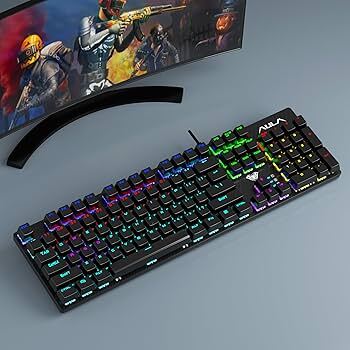 لوحة مفاتيح ألعاب ميكانيكية AULA S2022 RGB