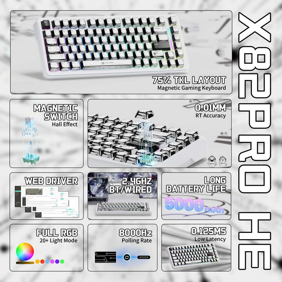 Attack Shark X82PRO HE keybored