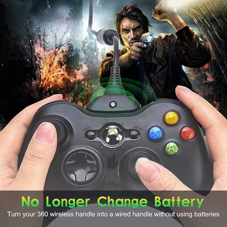 كابل شحن ومزامنة بيانات 2 في 1 لوحدة تحكم ألعاب Xbox 360.