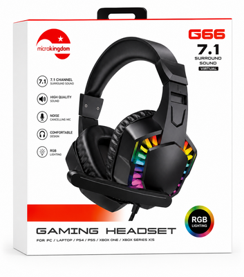 سماعة ألعاب Microkingdom G66 RGB 7.1 Gaming Heads
