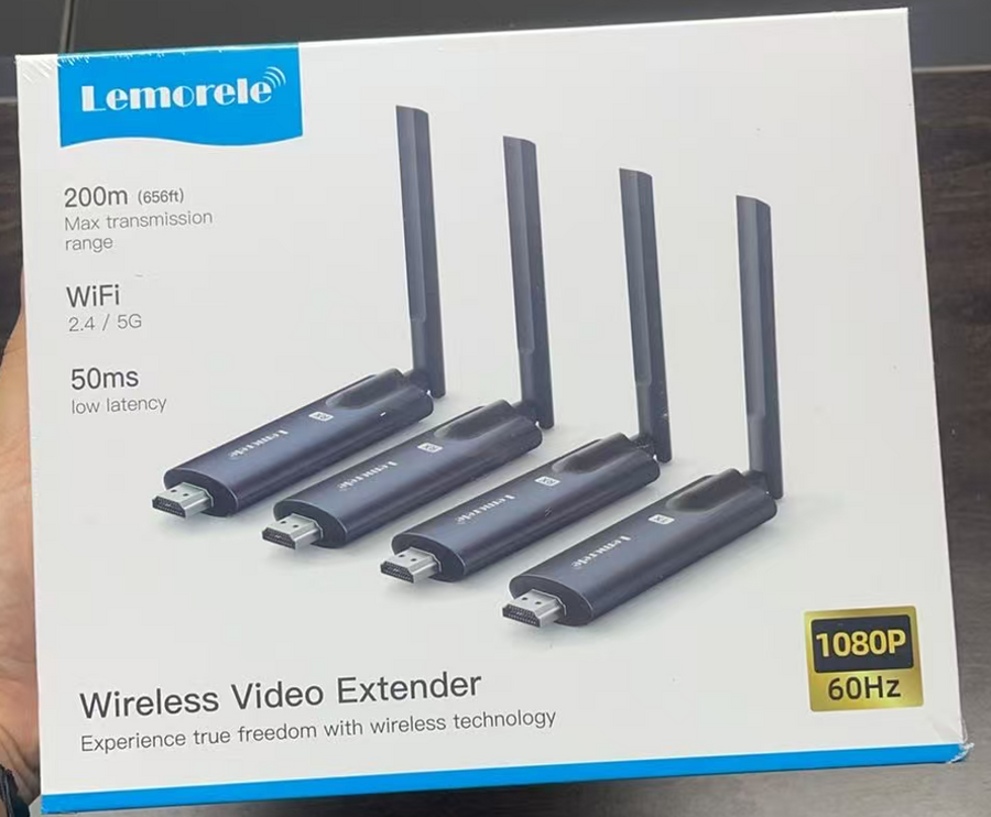 مرسل ومستقبل HDMI لاسلكي لنقل الفيديو والصوت 200m اربع مستقبلات