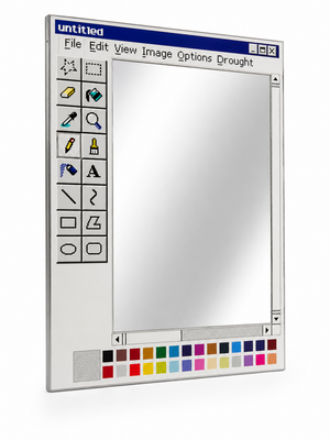 مرآة بتصميم Paint الكلاسيكي