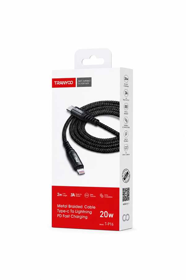كابل Tranyoo T-P16 من نوع USB-C إلى Lightning.