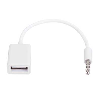 محول USB إلى مقبس صوتي 3.5 ملم.