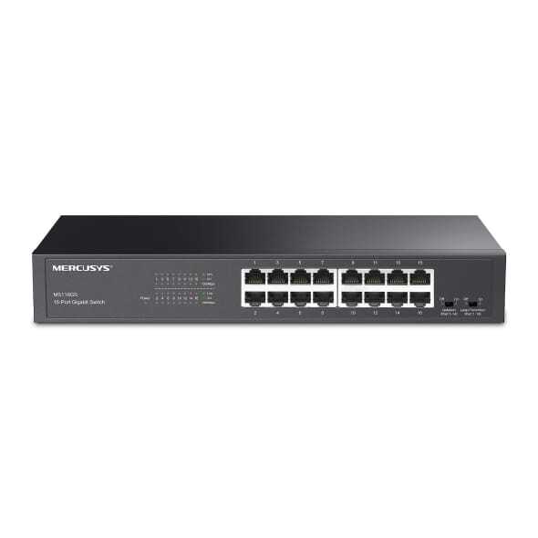 Mercusys 16-Port Gigabit Desktop/Rackmount Switch (موديل: MS116GS)